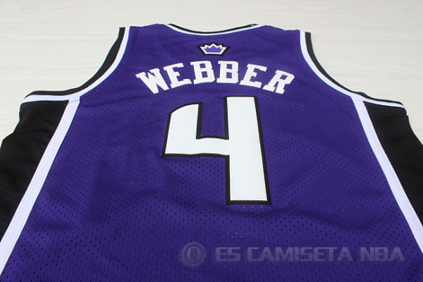 Camiseta Webber #4 Sacramento Kings Purpura - Haga un click en la imagen para cerrar